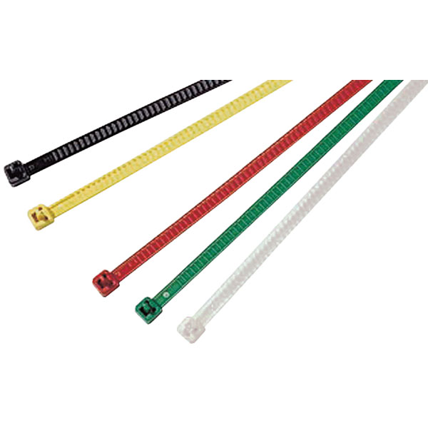 HELLERMANNTYTON Cable Tie, Releasable, 195mm x 4.7 mm, Black Nylon, Pk-25