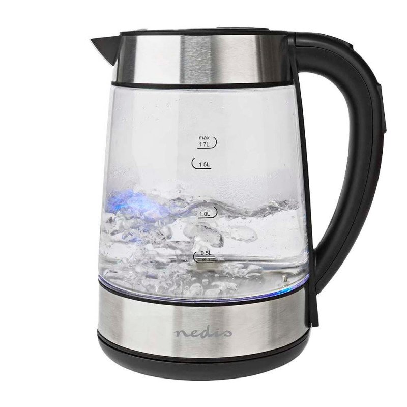 Nedis Smart Electric Kettle, 2.2Kw Variable Temperature Control, 1.7L, Keep Warm Function, App & Voice Control