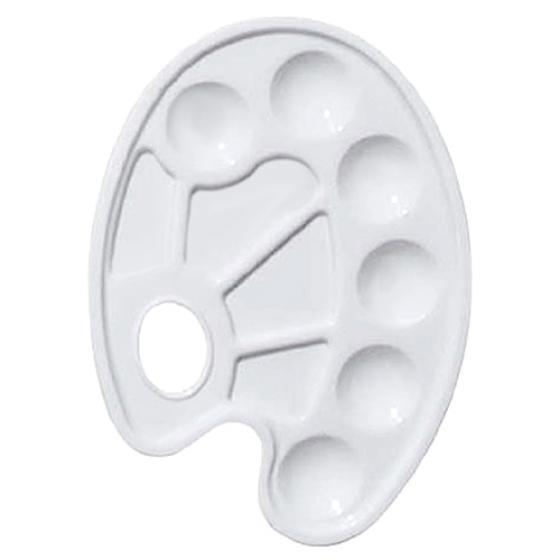 Vurnary 10-Well Art Alternatives Thumb Hole Artist Paint Watercolor Palette White Tray One Size