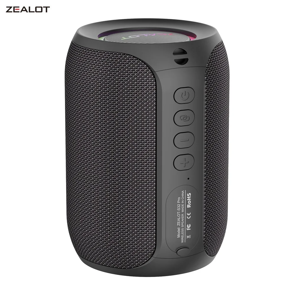 ZEALOT S32PRO Portable Bluetooth Speaker Wireless 15W Waterproof Camping Speaker 12-Hour Play time