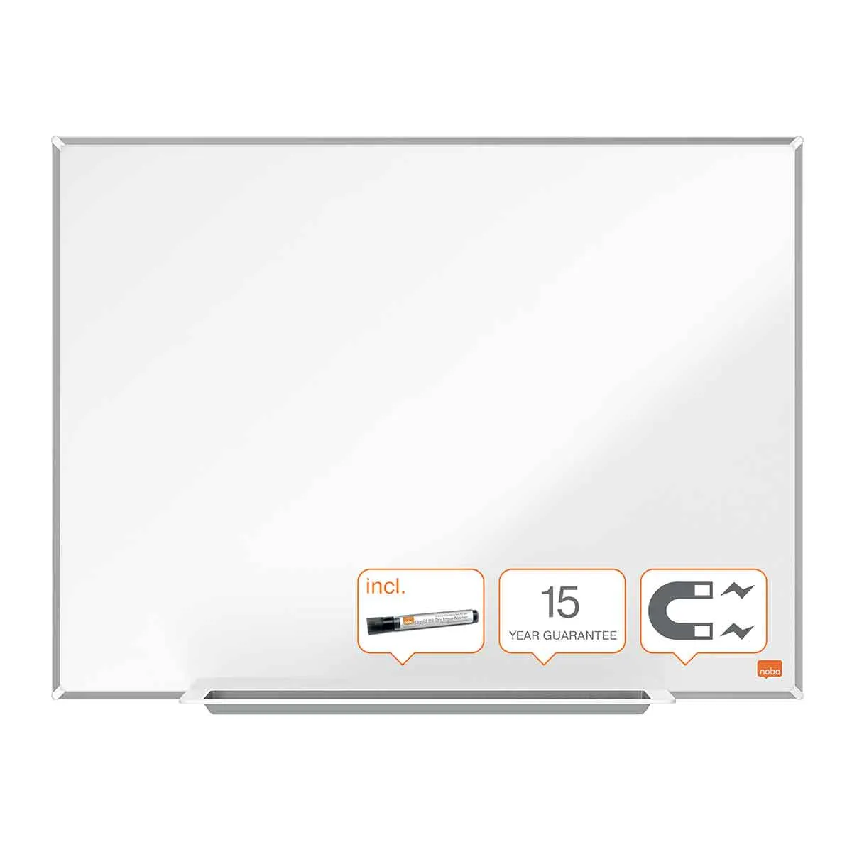Nobo Impression Pro Nano Clean Magnetic Whiteboard 600 x 450mm, white