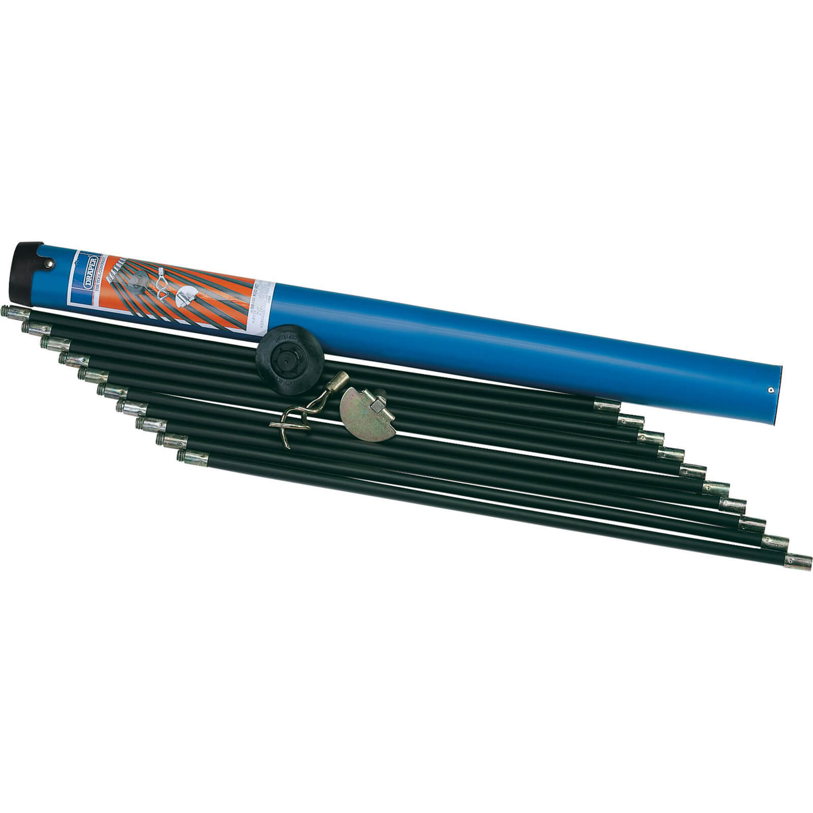 Drain Rod Set In Case - 53856 black,blue