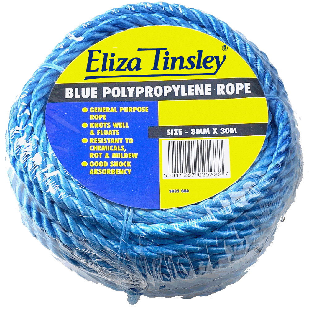 Eliza Tinsley 6mm Blue Polypropylene Rope 30m Coil (Box of 5)