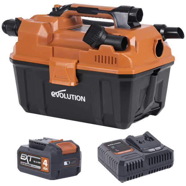 Evolution R11VAC-Li EXT Wet &amp; Dry Vacuum Cleaner 18V 1 x 4.0Ah Li-ion