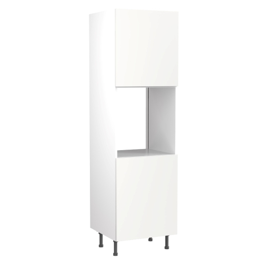 Kitchen Single Oven Tall Housing Unit with Value Slab Cabinet Door - Standard Matt White