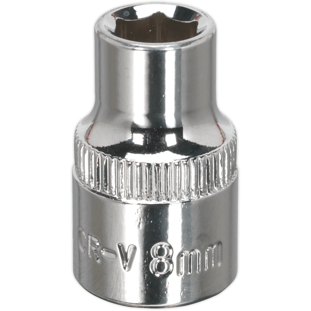 Sealey WallDrive Socket 8MM 3/8" Sq. Drive Fully Polished