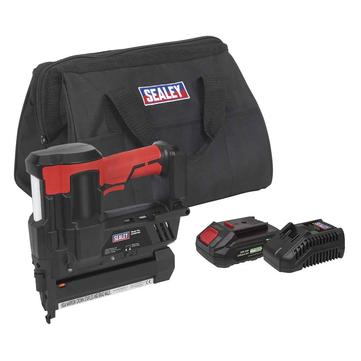 Sealey CP20VNGKIT1 20V Cordless Nail/Staple Gun with 1x 2.0Ah Battery