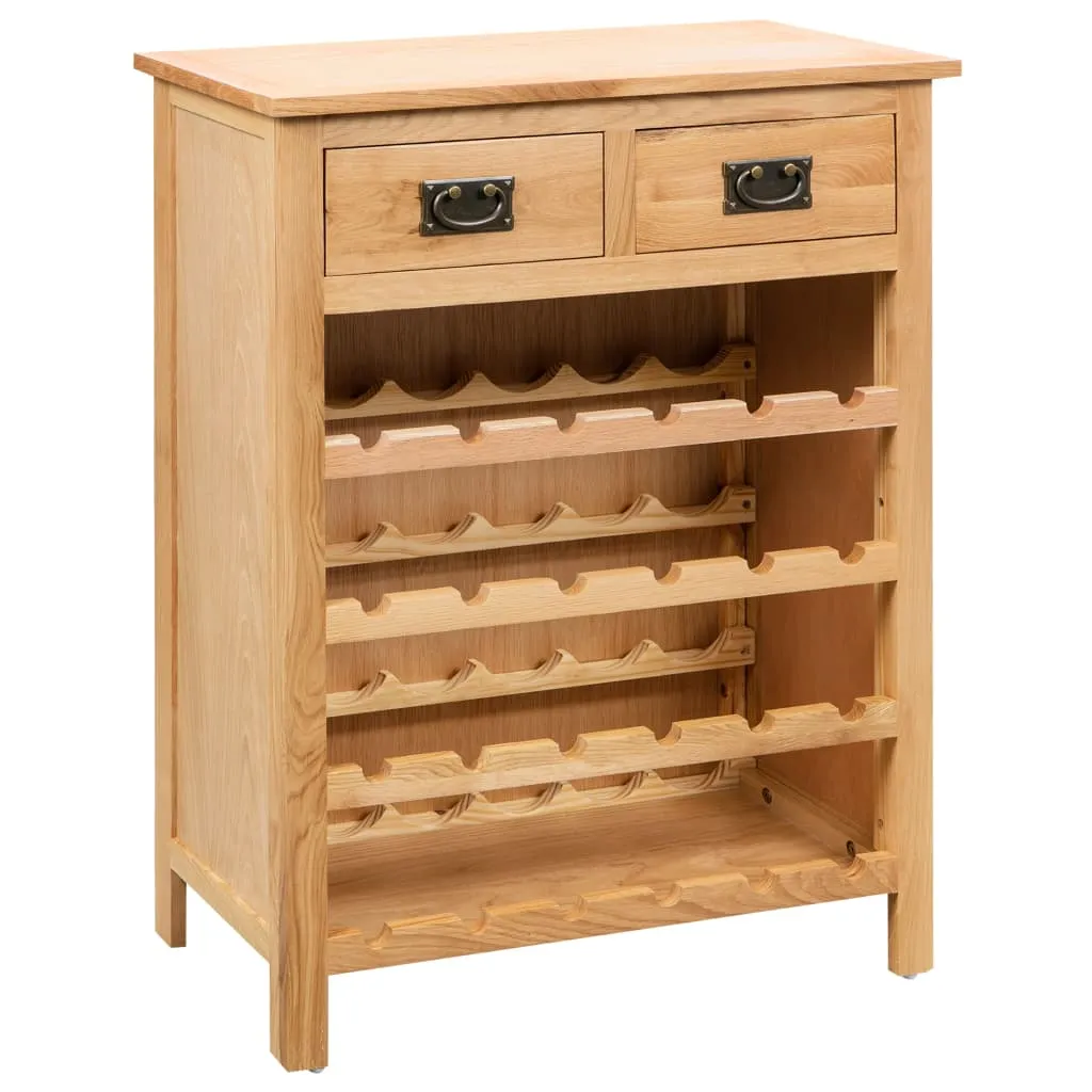 VidaXL Wine Cabinet 72x32x90 cm Solid Oak Wood