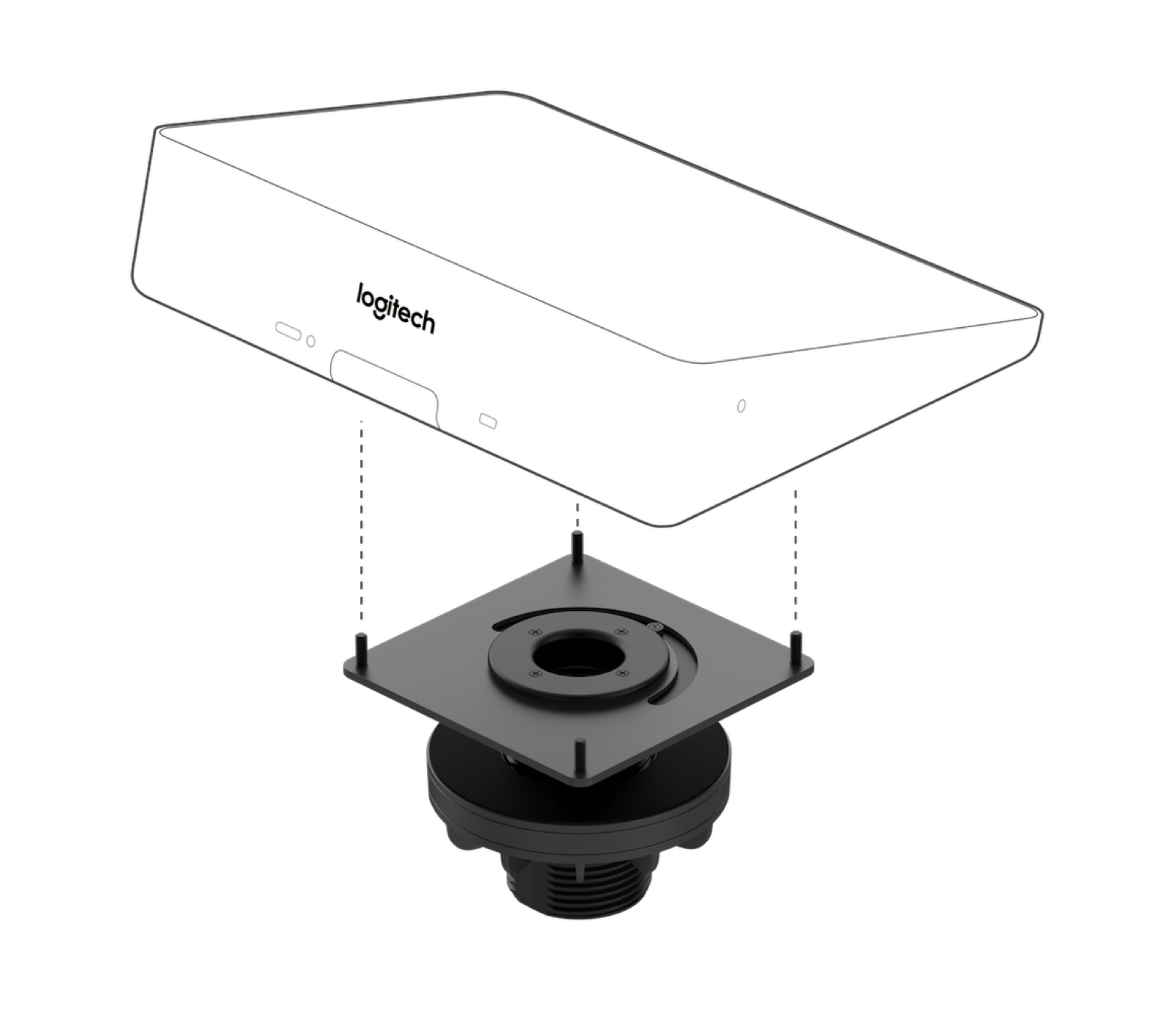Logitech Tap Table Mount - Video conferencing controller mounting kit
