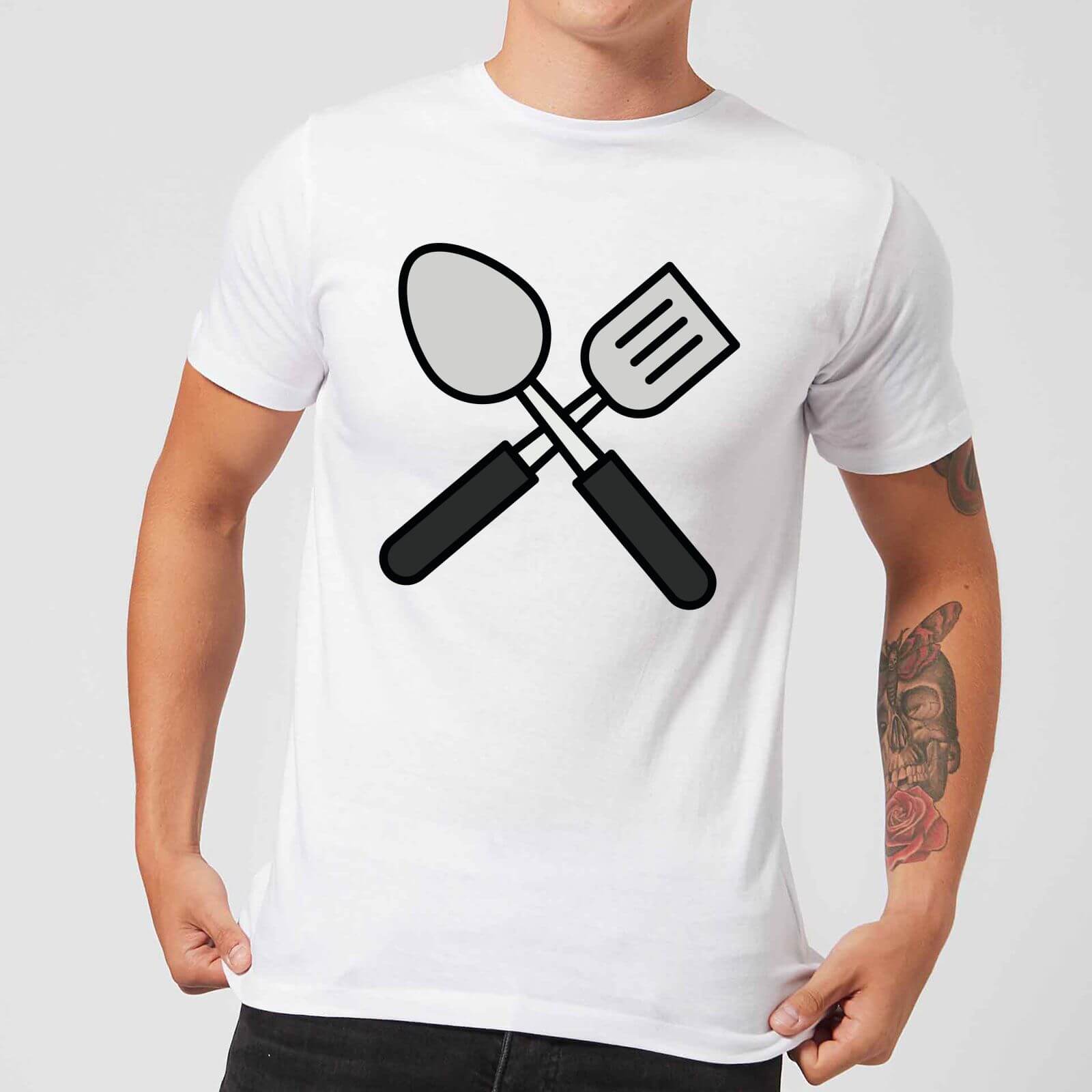 By IWOOT Cooking Spatula And Spoon Men's T-Shirt - L - White | adult