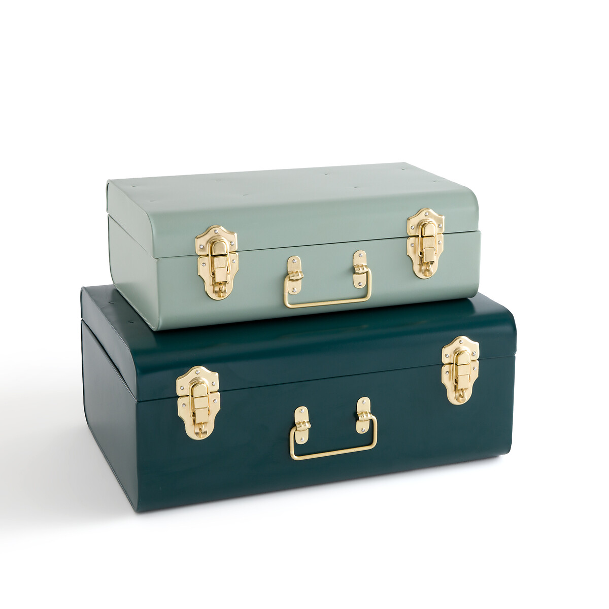 La Redoute Interieurs Set of 2 Masa Metal Trunks by La Redoute