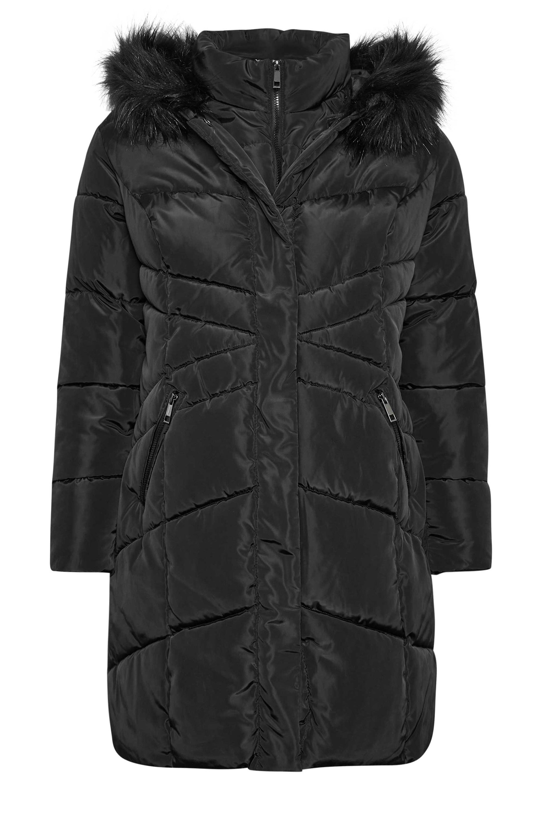 Faux Fur Trim Puffer Coat