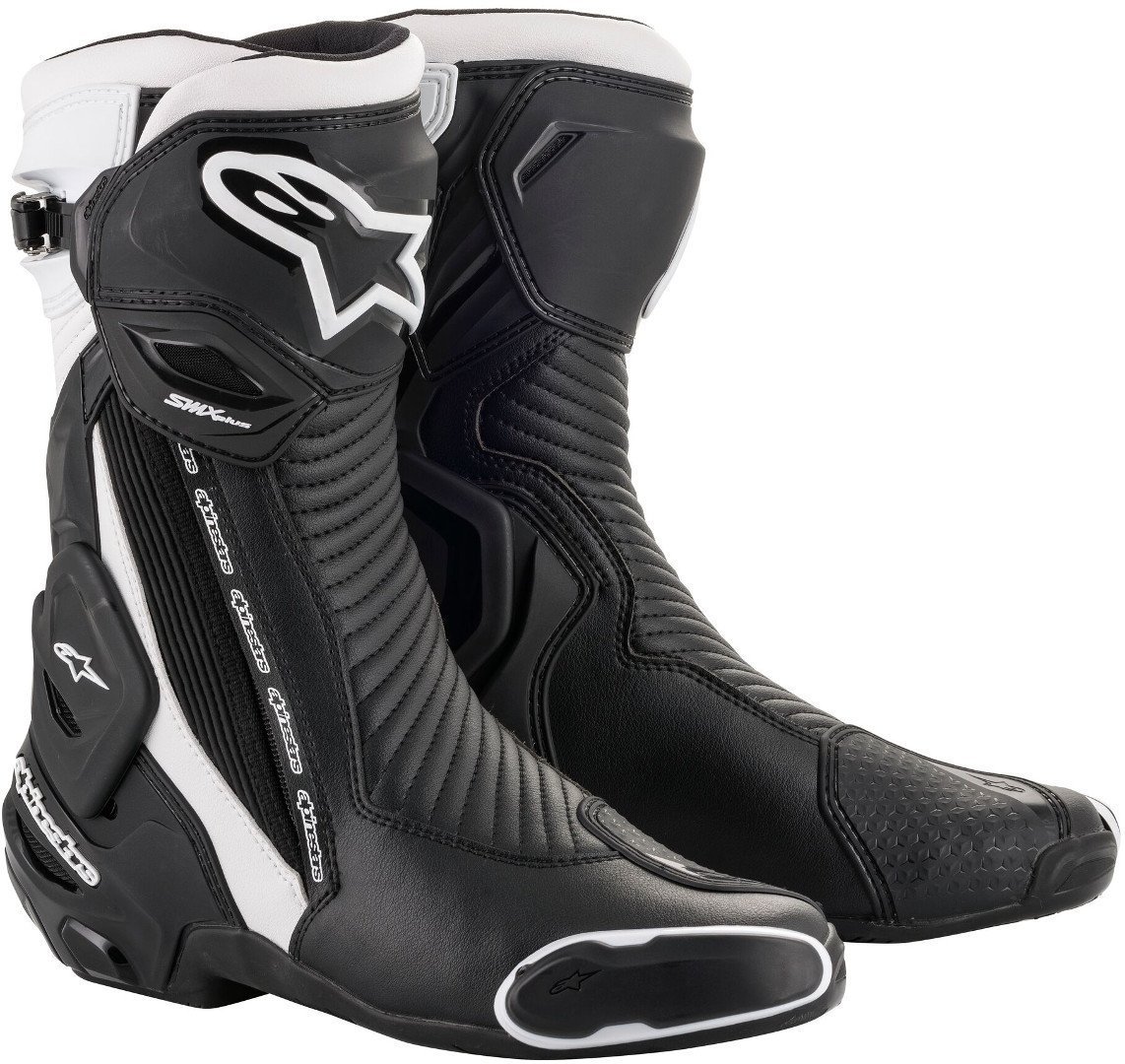 Alpinestars 7757 Alpinestars SMX Plus v2 Motorcycle Boots, black-white, Size 44, black-white, Size 44