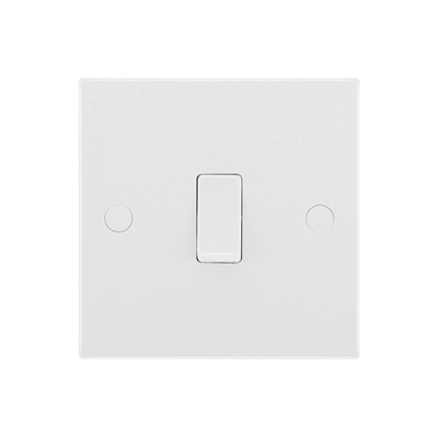 BG White 20a 1 Way 1 Gang Light Switch
