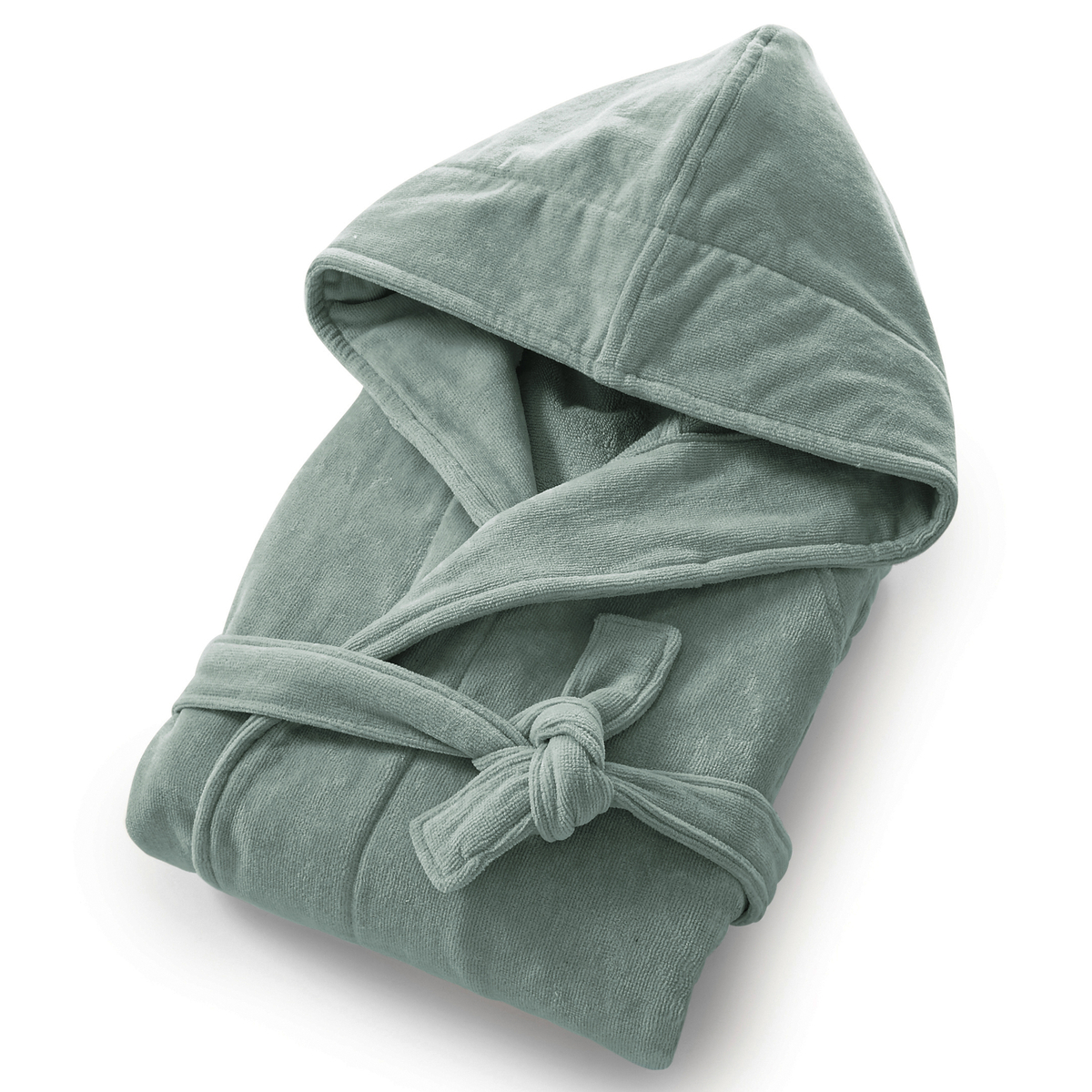 La Redoute Interieurs Hooded 100% Cotton Velour Bathrobe by La Redoute