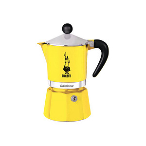 Bialetti Rainbow Aluminium Espresso Maker yellow