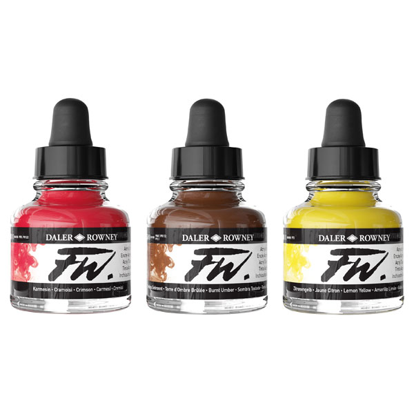 Daler Rowney FW Acrylic Ink 29.5ml - 29.5ML, PAYNES GREY