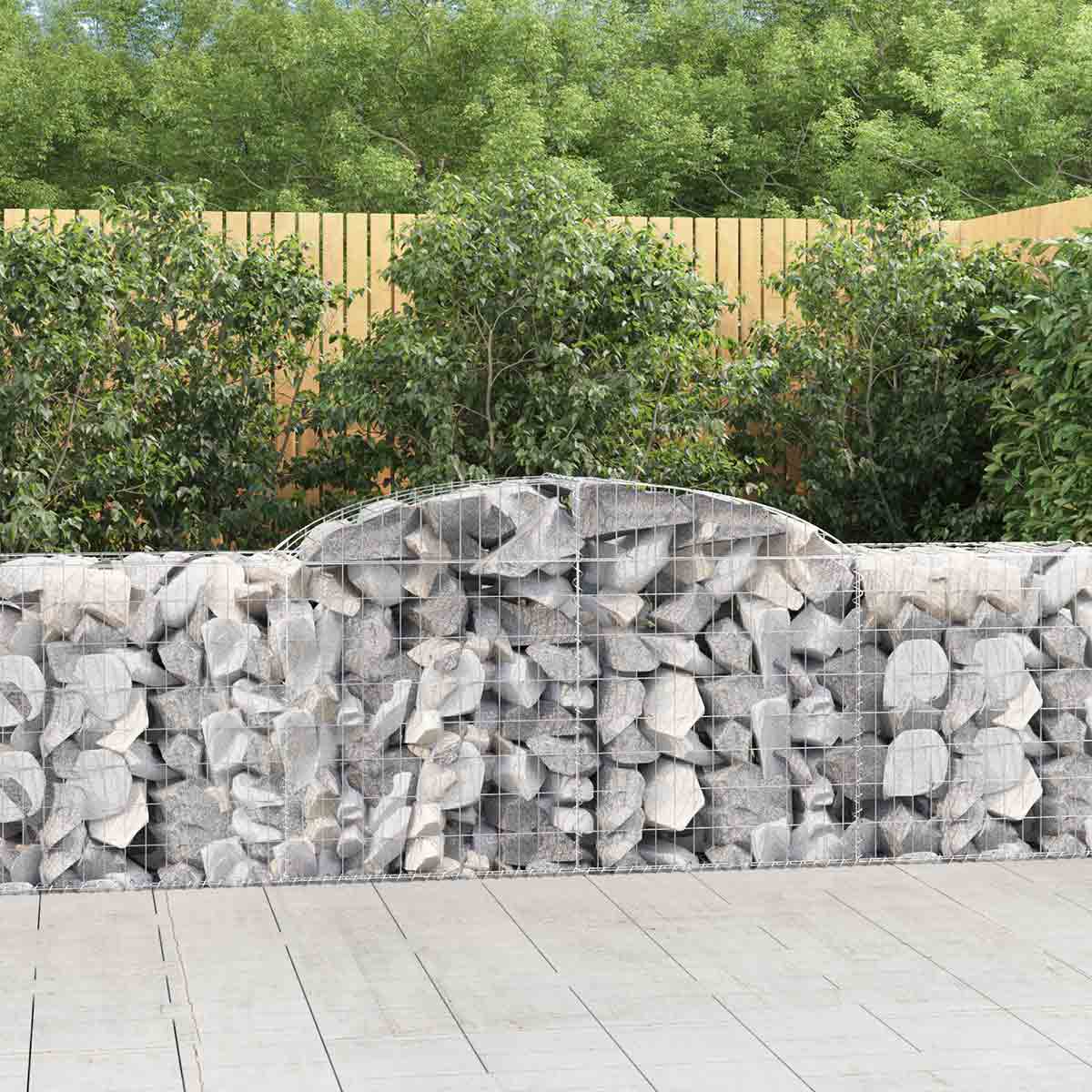 VidaXL Arched Gabion Baskets 13 pcs 300x50x80/100 cm