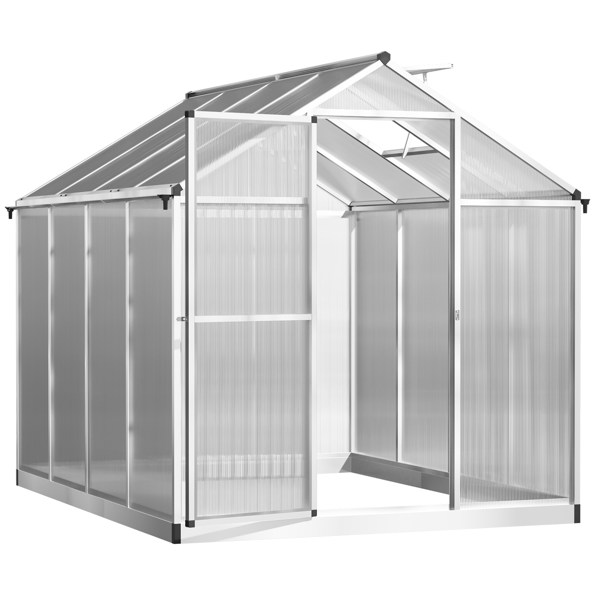 Outsunny Lean To Green House gray,green