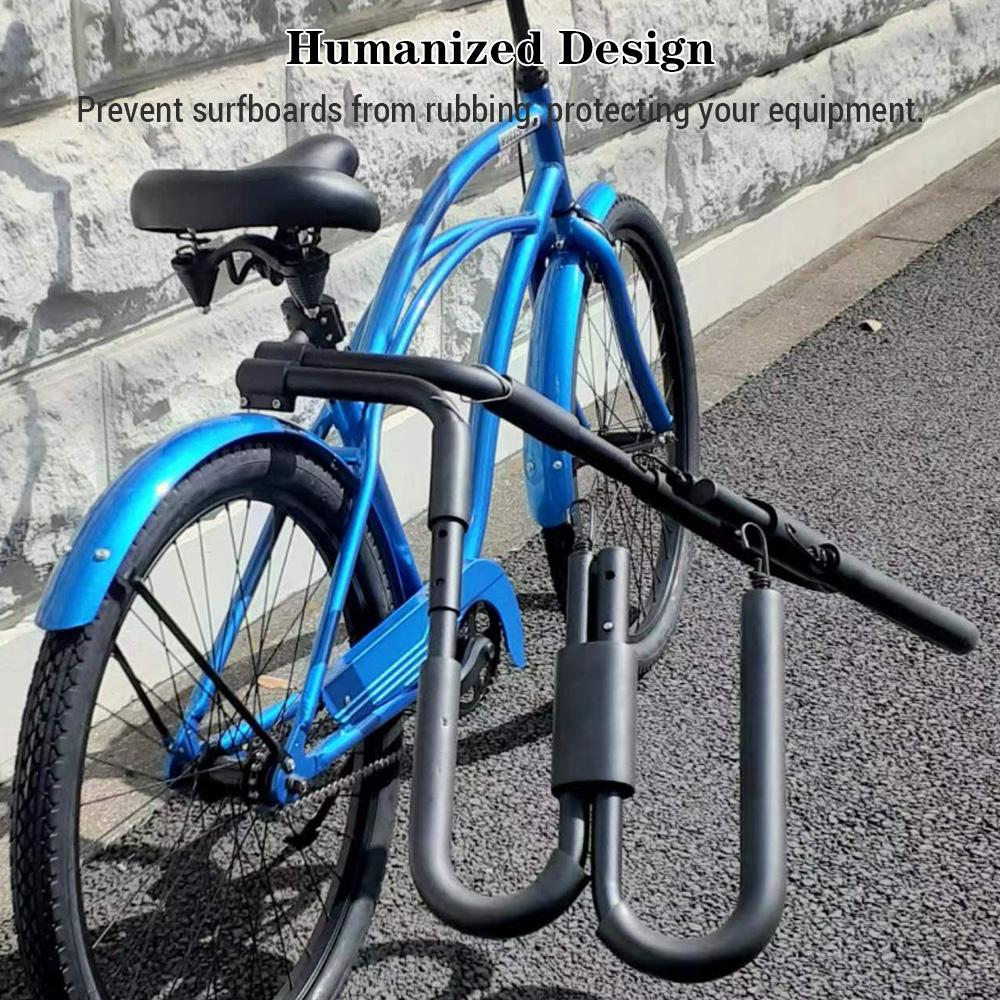 Lixada Bike Surfboard Rack Holder Double-Board Portable Adjustable Side Carrier Surf Rack Wakeboard Wind black