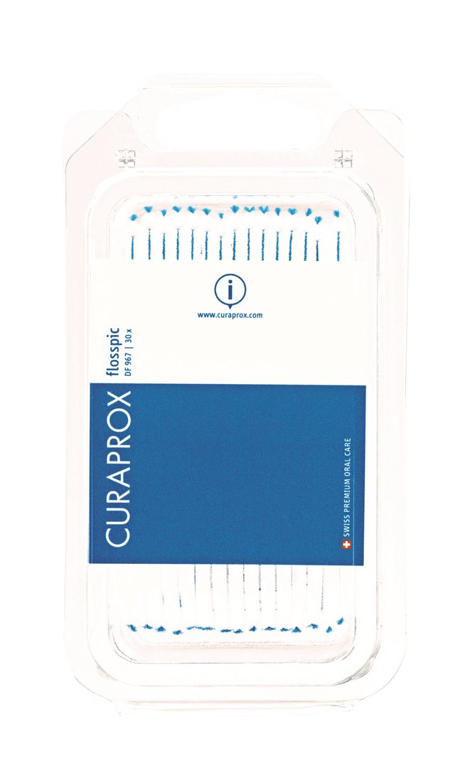 Curaden Germany GmbH Curaprox  Flosspic DF 967 Dental Floss and Toothpick In One 30 pc