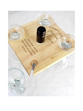 Personalised Memento Company Personalised Wine Glass Holder and Bottle Butler