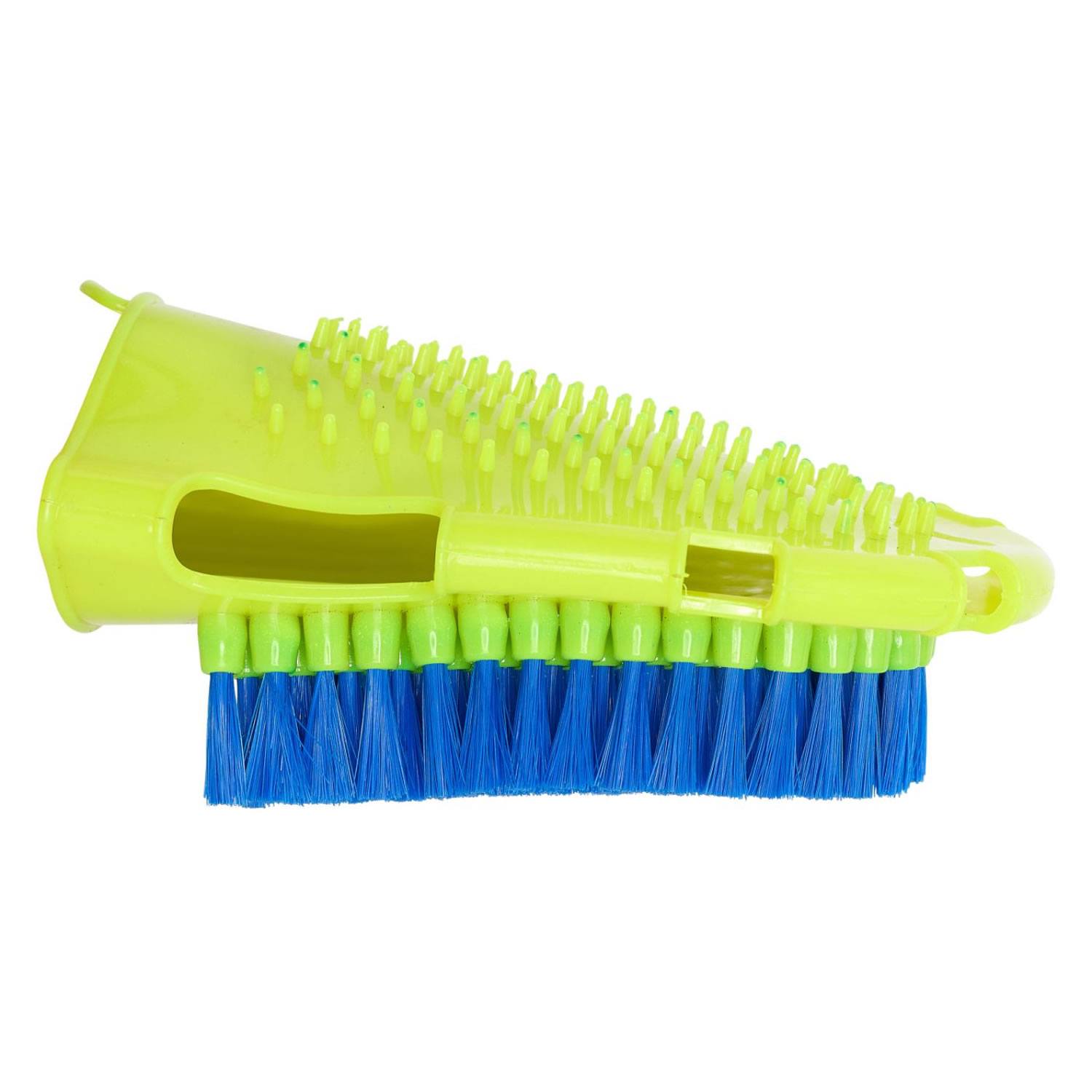 Imperial Riding Grooming Glove with Brush and Massage Side Neon Citrus - One Size