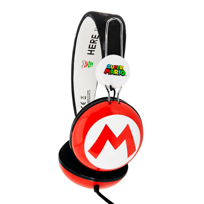 Super Mario Icon Red Black Headphones for Accessories