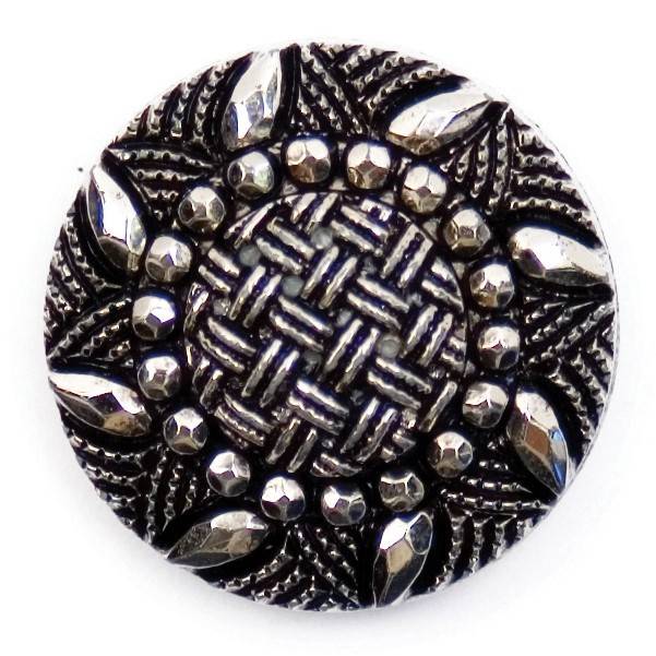 Milward Buttons - Size 12mm, Shank, Celtic Sun Pattern, Silver, Pack of 4