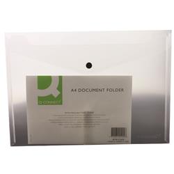 Q Connect Kf01244Q Doc Folders Poly A4 Clear 12Pk
