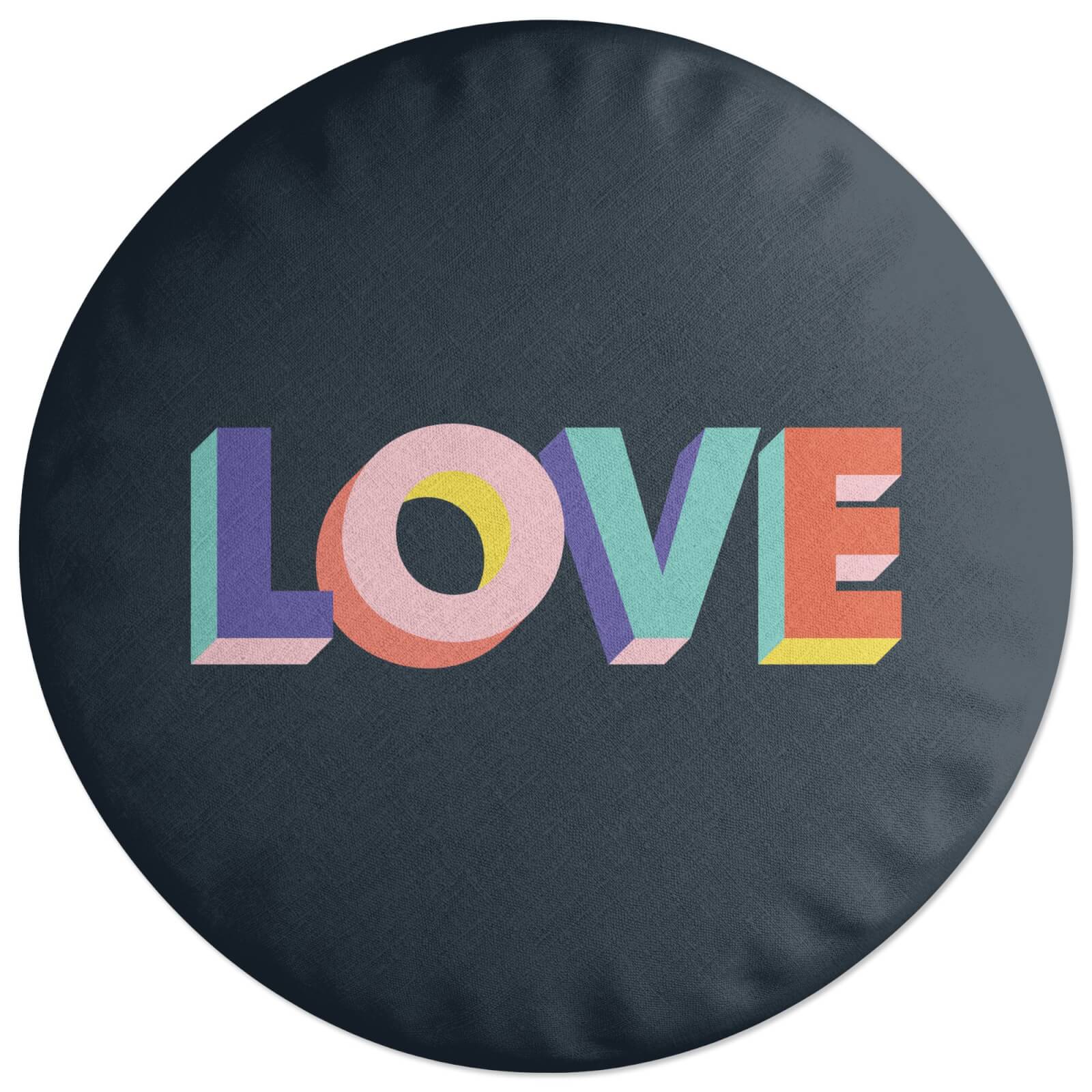 Circle Cushions Decorsome Love Round Cushion