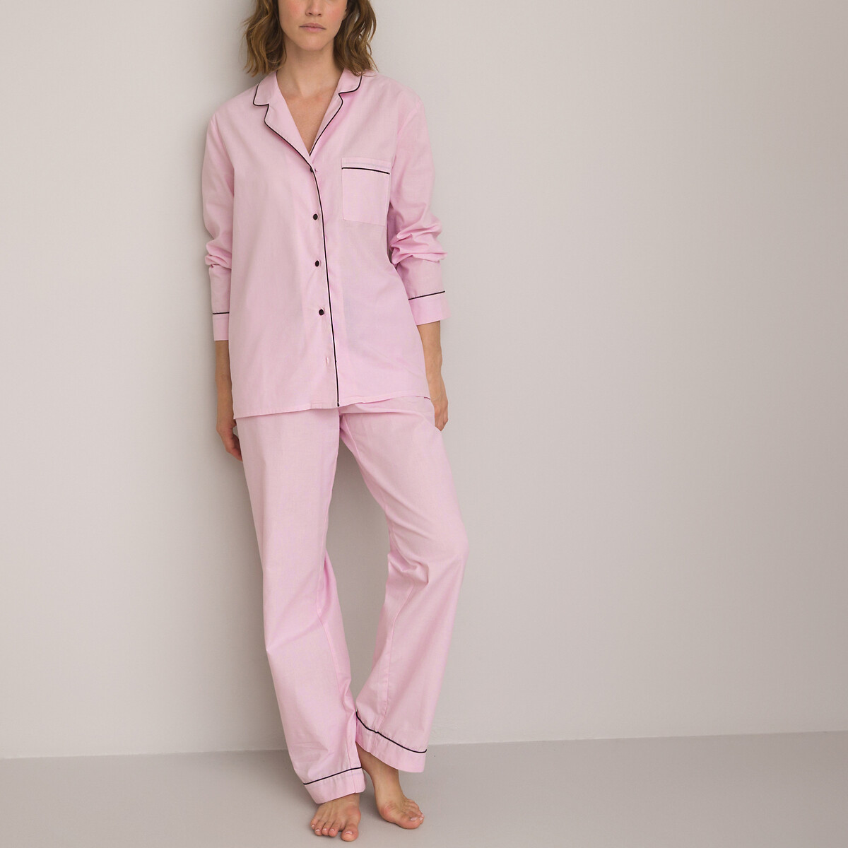La Redoute Collections Cotton Chambray Grandad Pyjamas By La Redoute