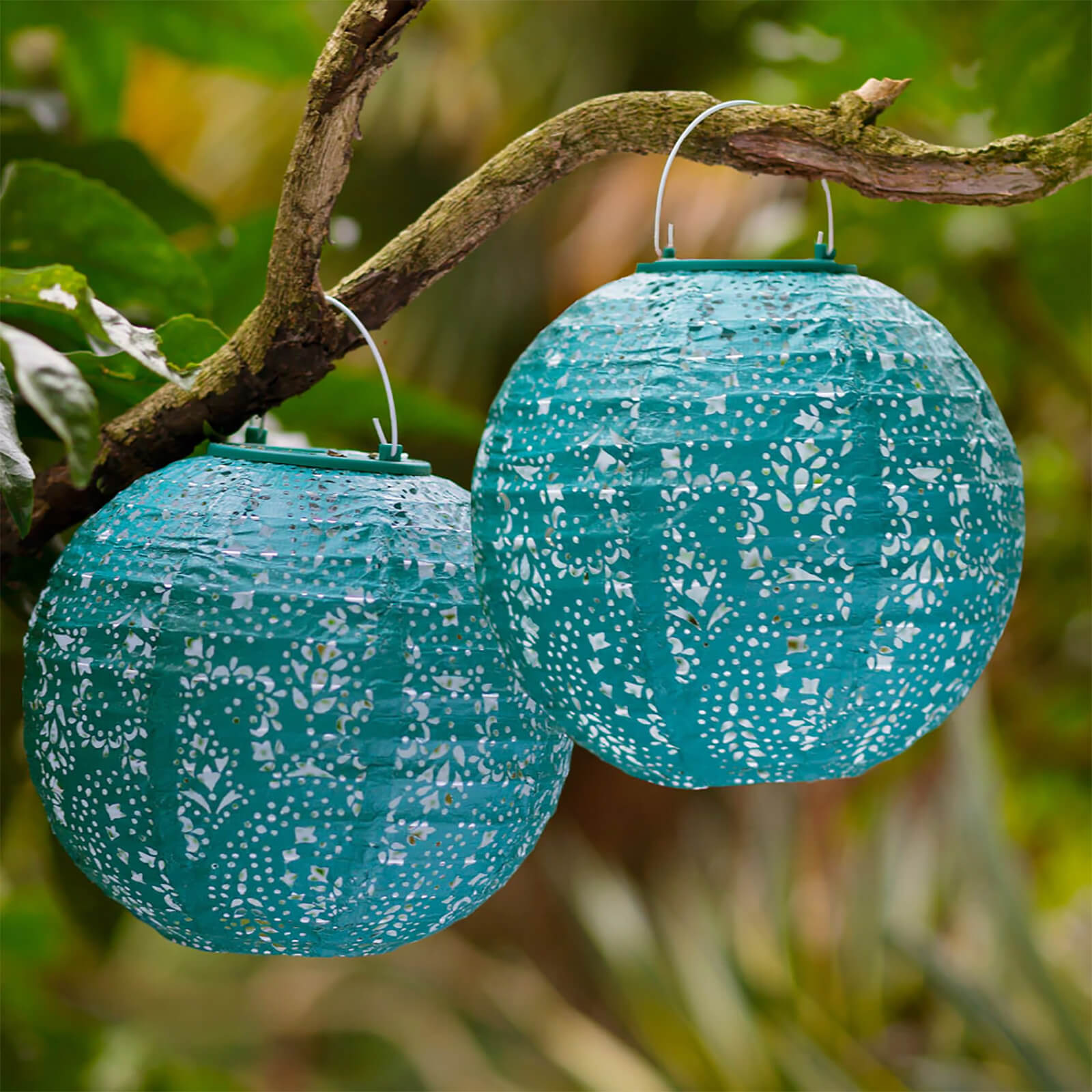 Sowaswillichauch Bohemian Nights Solar Lanterns - Teal