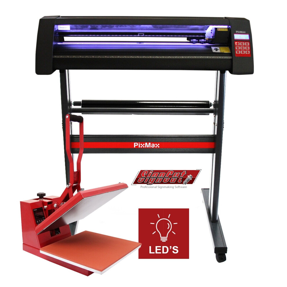 MonsterShop Vinyl Cutter LED, 38cm Clam Press & SignCut Software
