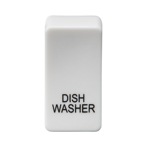Knightsbridge Switch Cover "marked Dishwasher" - White