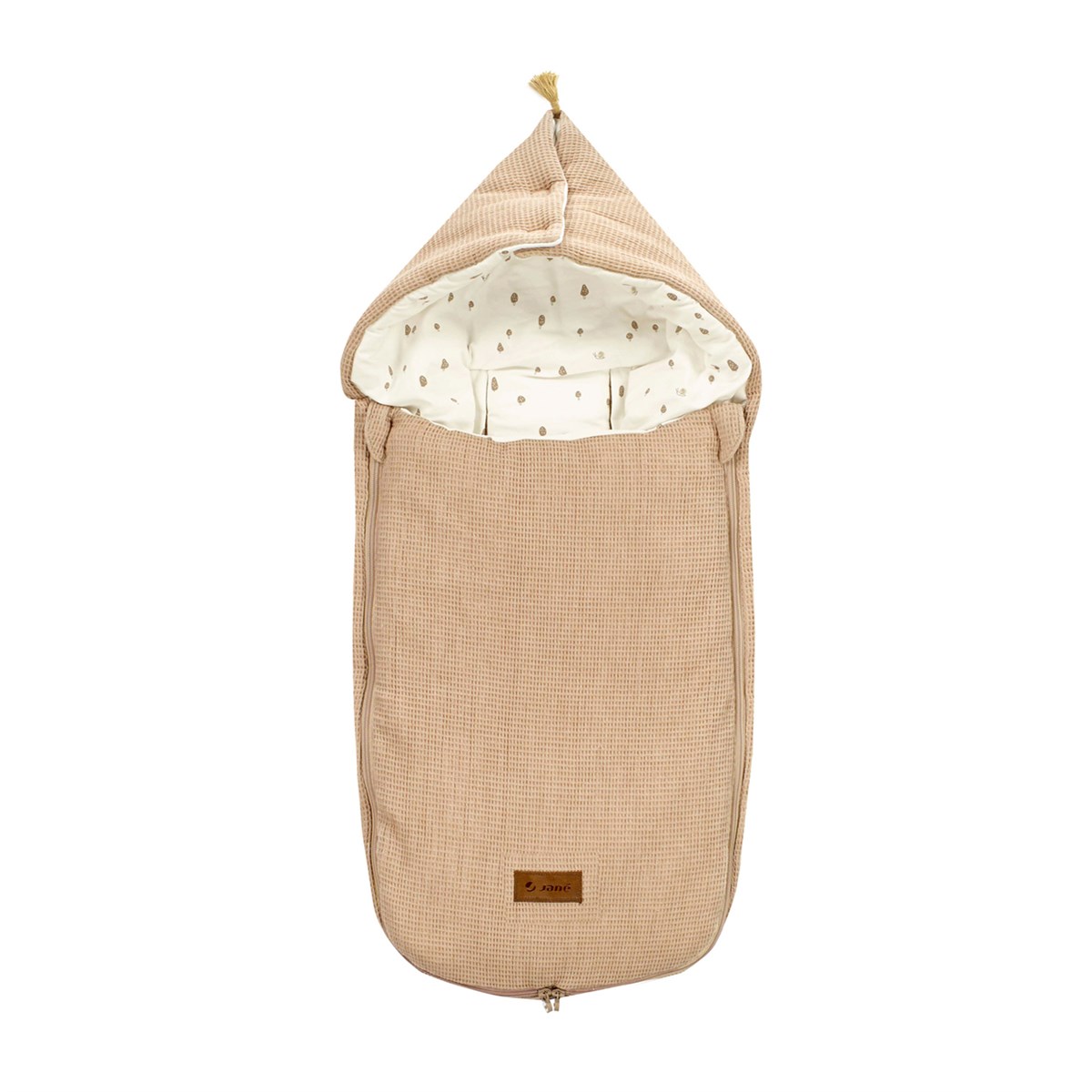  Mims+ Slight Multi-Season Baby Blanket Shawl with Hood - Sesame