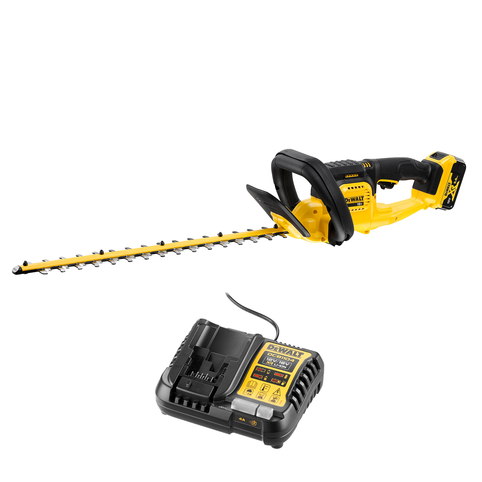 DeWalt DCMHT563P1 18v Cordless XR Hedge Trimmer 1 x 5.0ah Battery &amp