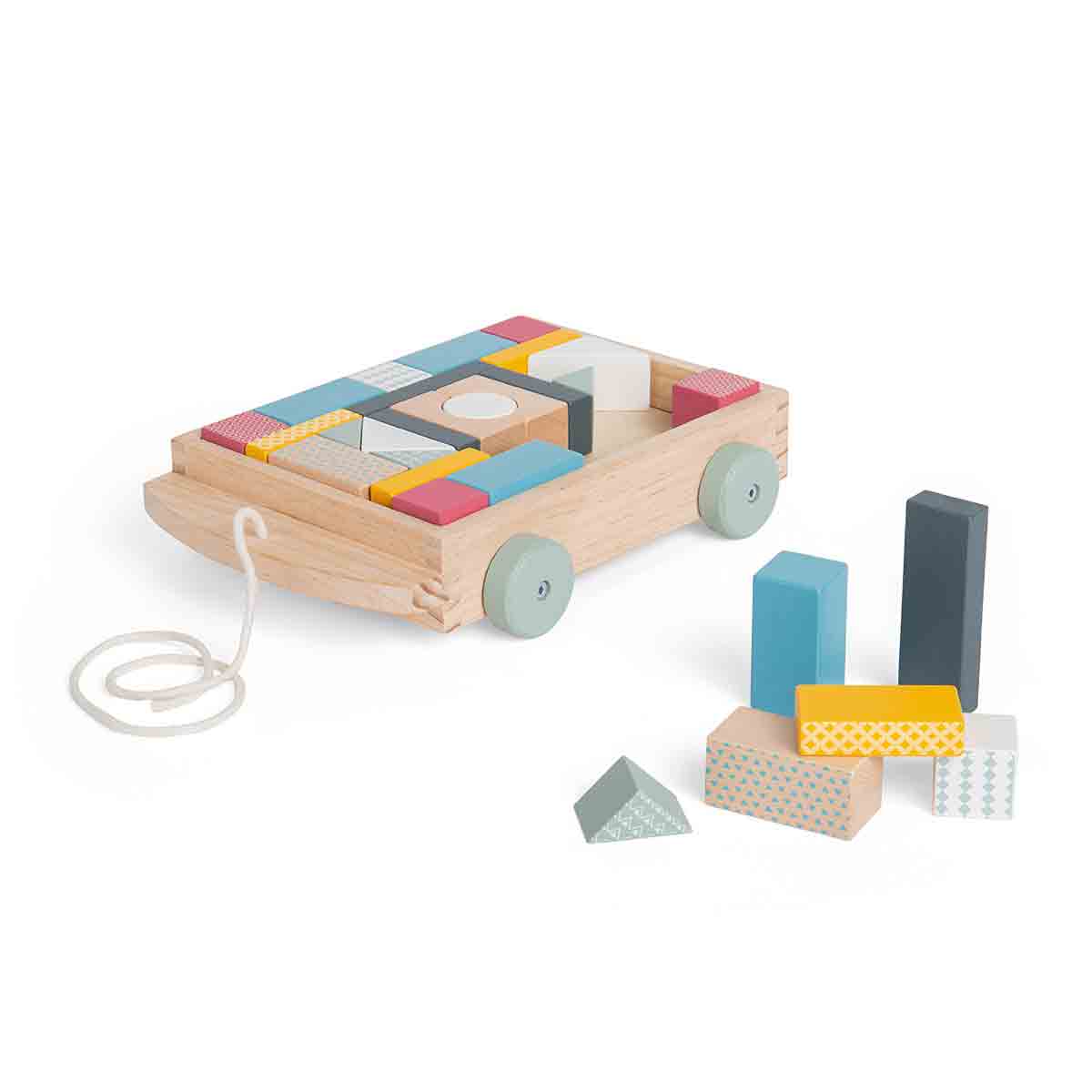 Bigjigs Toys Pull Along Brick Cart - FSC® Certified