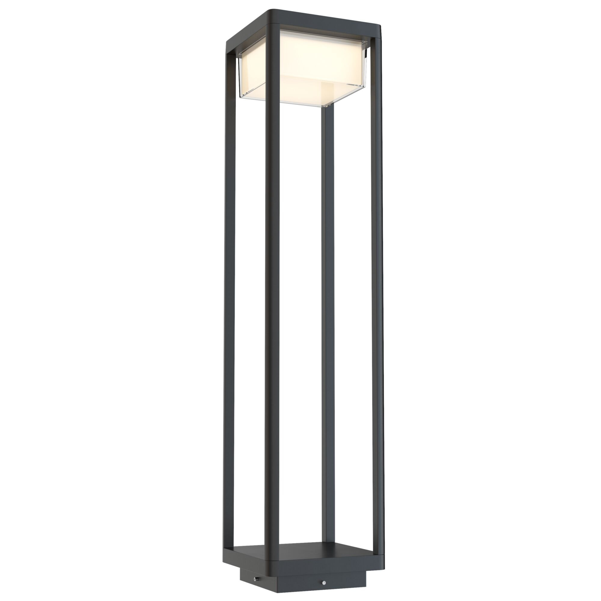 MAYTONI Outdoor Baker Street Integrated LED Black Bollard Landscape Light IP65