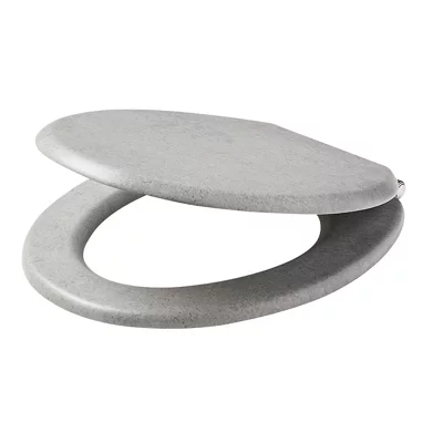 GoodHome Pilica Grey Standard Soft Close Toilet Seat