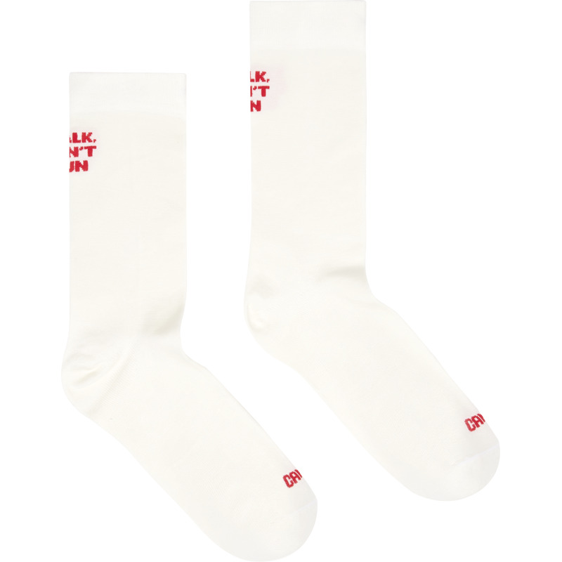 Camper Socks Pyratex - Unisex Socks - White, Size S, Cotton Fabric