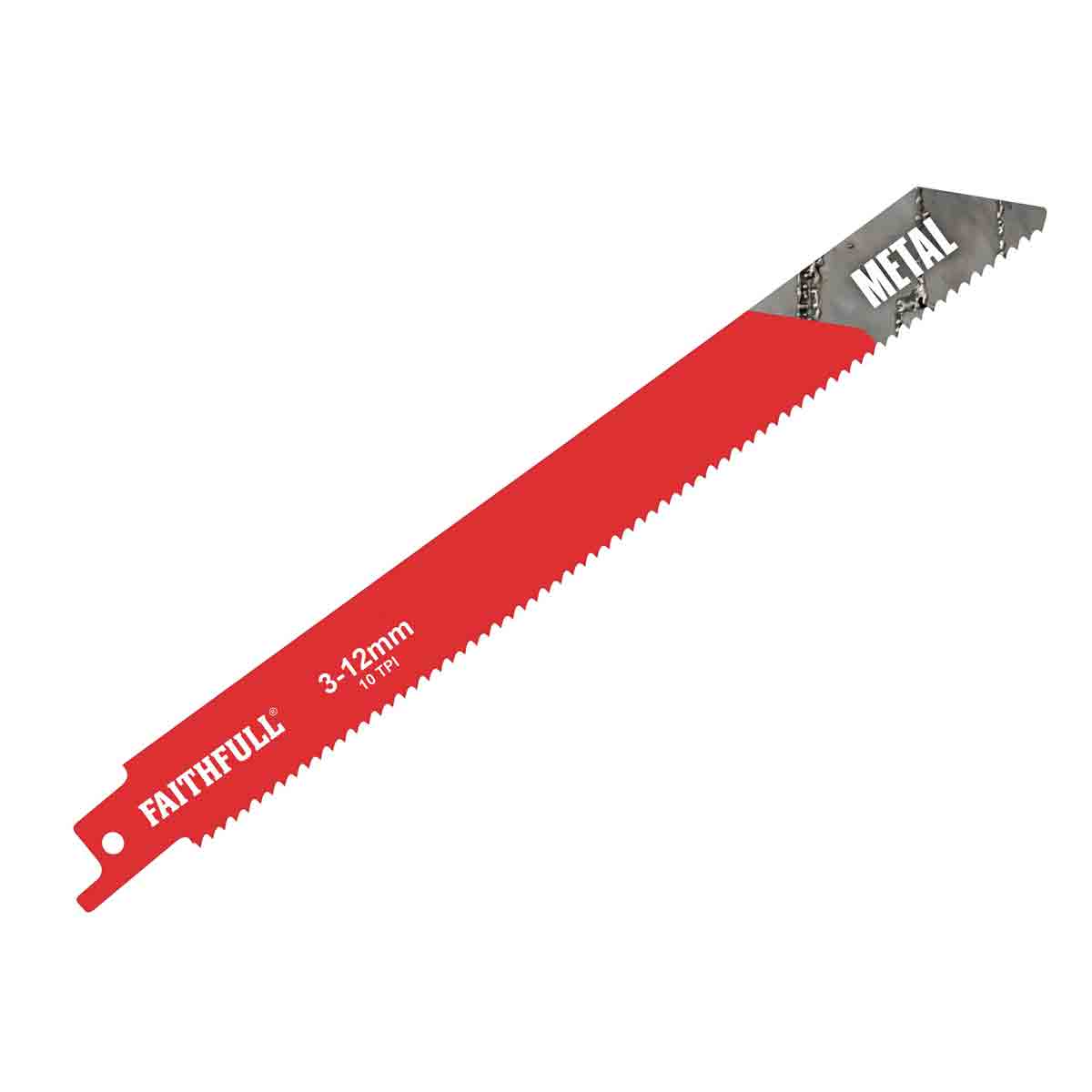 Faithfull Sabre Saw Blade for Metal S1118BF 200 mm x 10 TPI Pack of 5