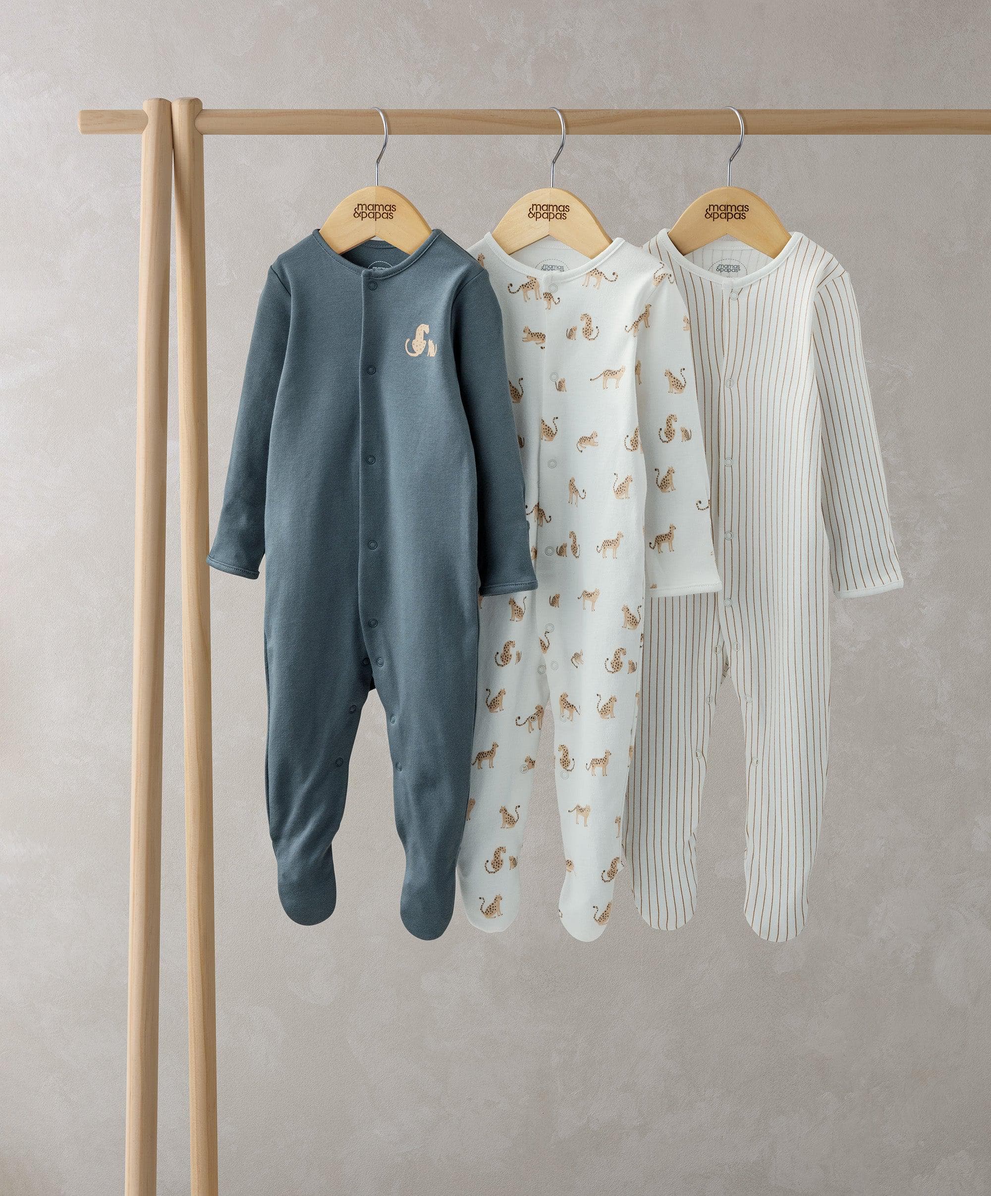 Leopard Sleepsuits (Set of 3)