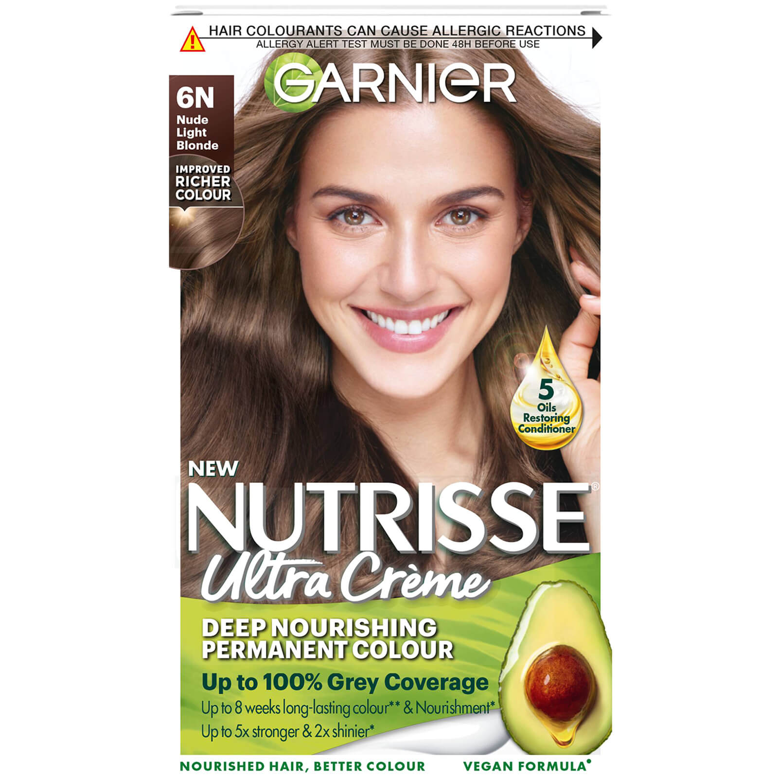 Garnier Nutrisse Nude Light Brown Hair Dye 6N