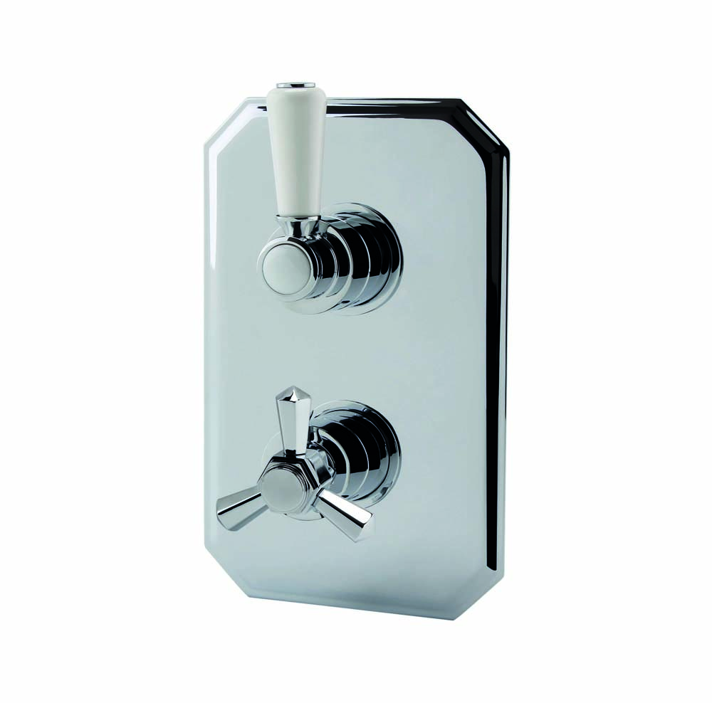HudsonReed RAK Washington - Traditional Concealed Thermostatic Twin Shower Valve - Chrome