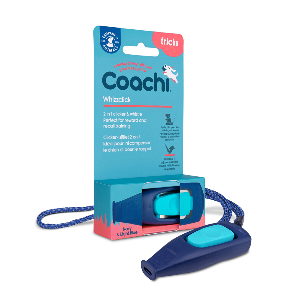 COACHI Navy Whizzclick 2 in 1 Training Whistle and Clicker