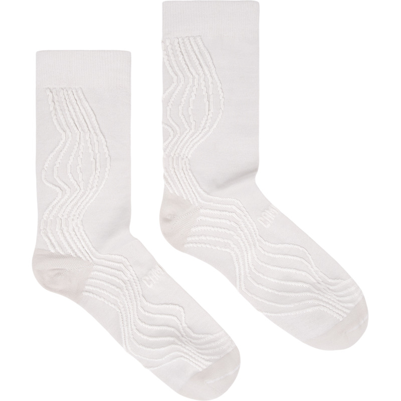 Camper Socks - Unisex Socks - White, Size M, Cotton Fabric