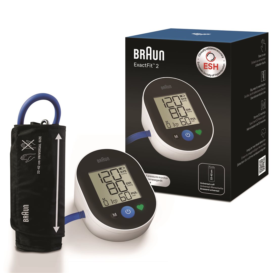 Braun Bua4050eu Exactfit 2 Blood Pressure Monitor, Black