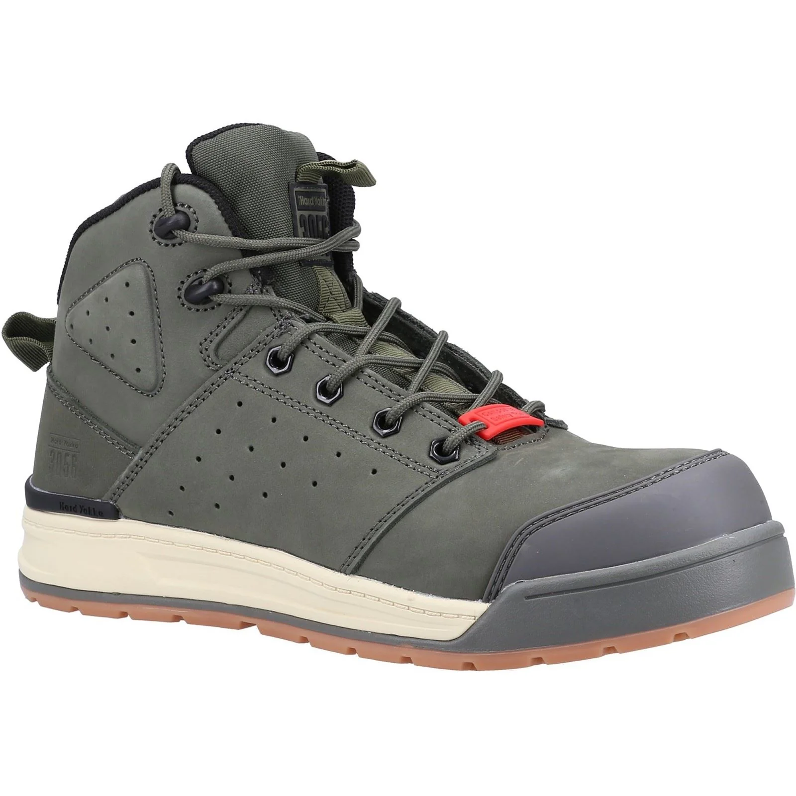 Hard Yakka Men's '3056 Lace Zip' Safety Boots|Size: 8|green