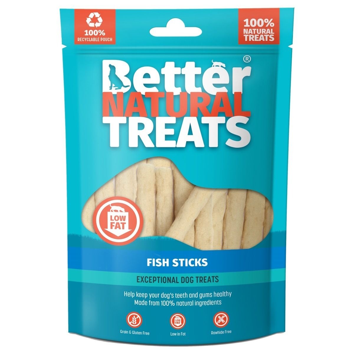 Better Natural Treats Fish Sticks Dog Treats - 90g